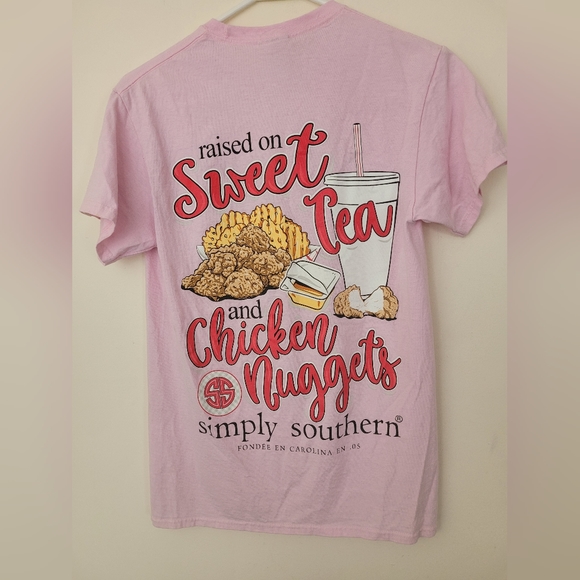 Simply Southern Small Pink Tee - Picture 1 of 5